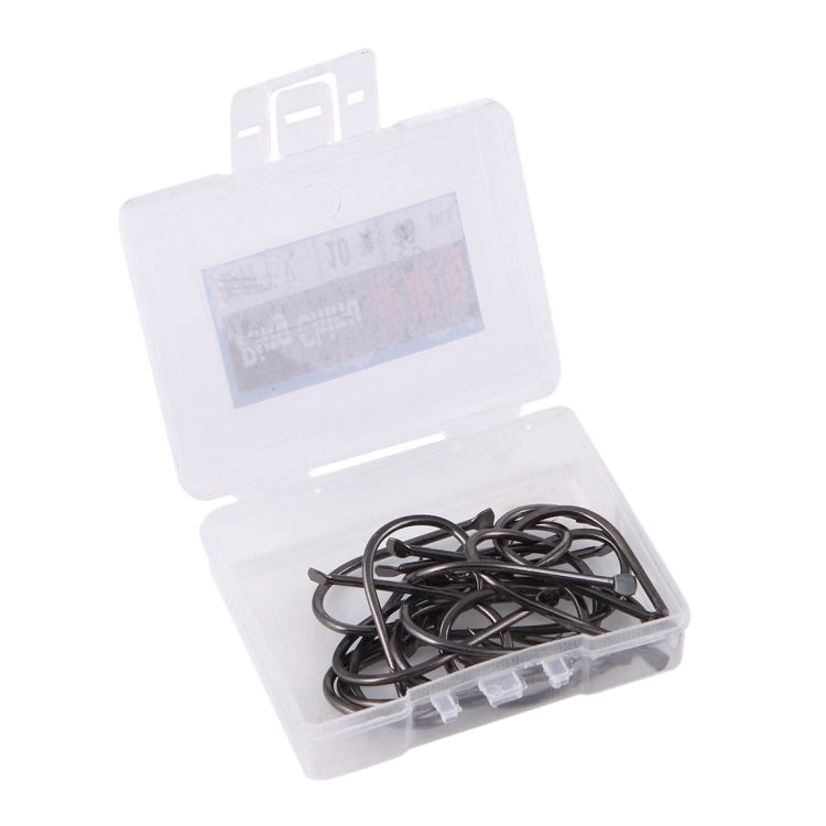 10# 30 PCS (Single Box) Carbon Steel Fish Barbed Hook Fishing Hooks without Hole