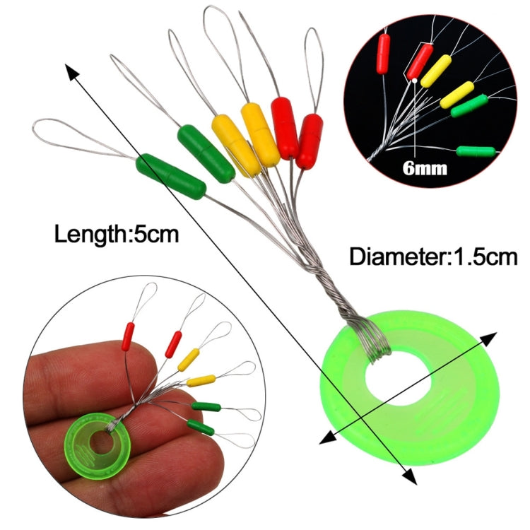100 PCS Colorful Rubber Fishing Space Beans Round Float Ball Float Stopper