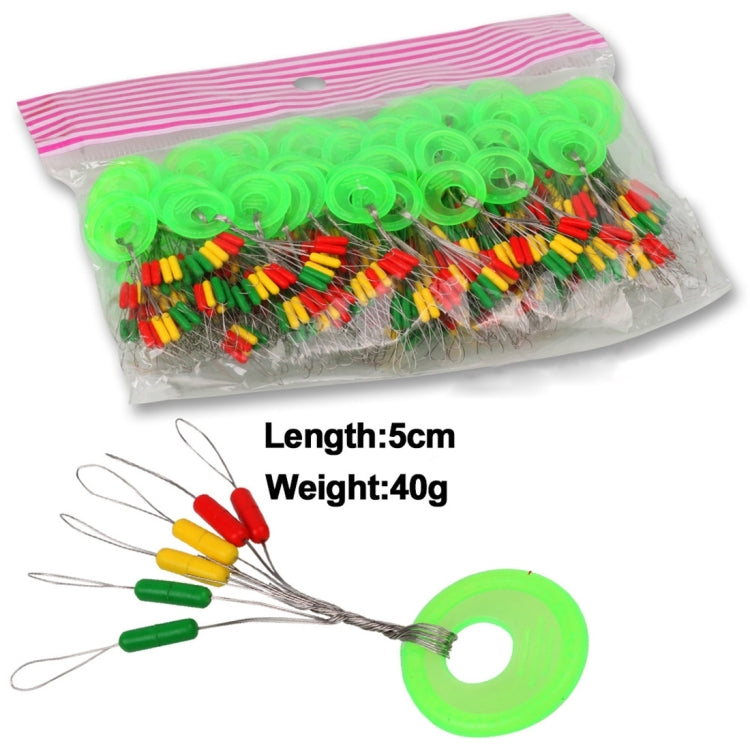 100 PCS Colorful Rubber Fishing Space Beans Round Float Ball Float Stopper