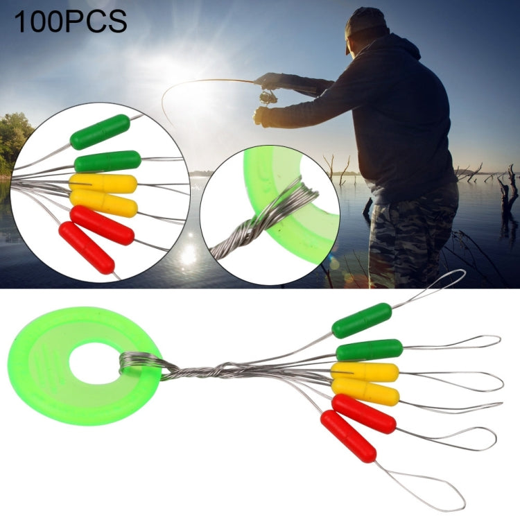 100 PCS Colorful Rubber Fishing Space Beans Round Float Ball Float Stopper
