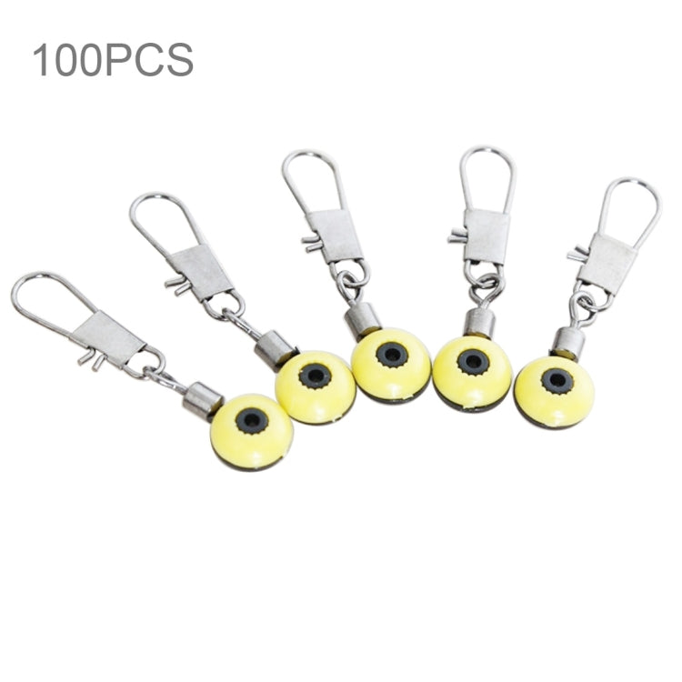 100 PCS Keychain Ring Style Fishing Sea Float Space Beans Float Stopper