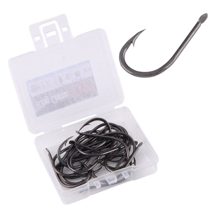 12# 20 PCS (Single Box) Carbon Steel Fish Barbed Hook Fishing Hooks without Hole