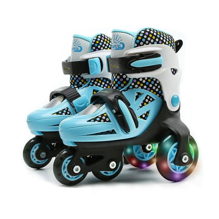 Adjustable Children Flash Four-wheel Roller Skates Skating Shoes, Size : S