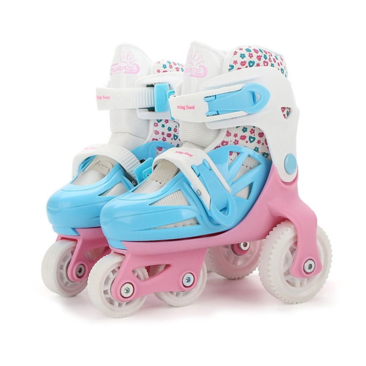Adjustable Children Four-wheel Roller Skates Skating Shoes, Size : S