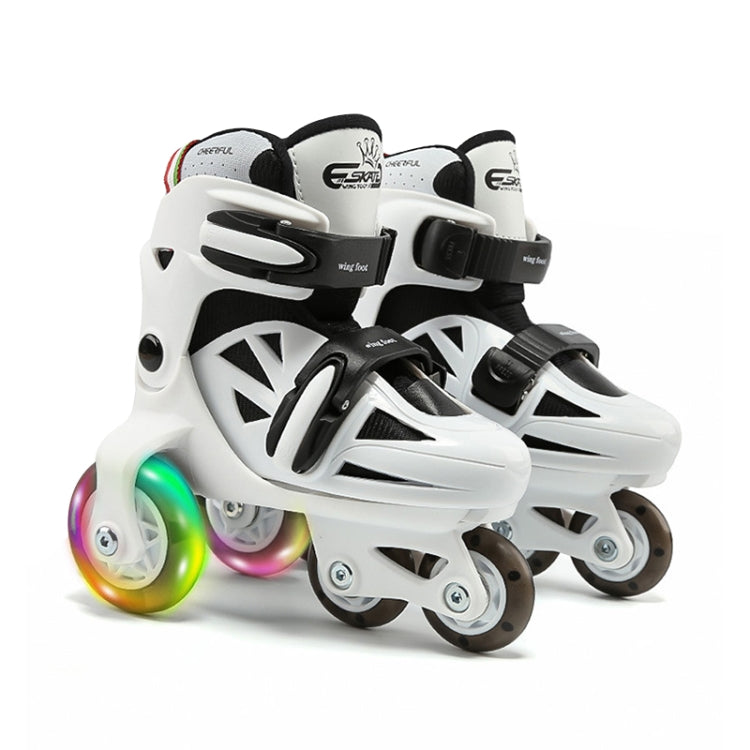Adjustable Children Flash Four-wheel Roller Skates Skating Shoes, Size : XS