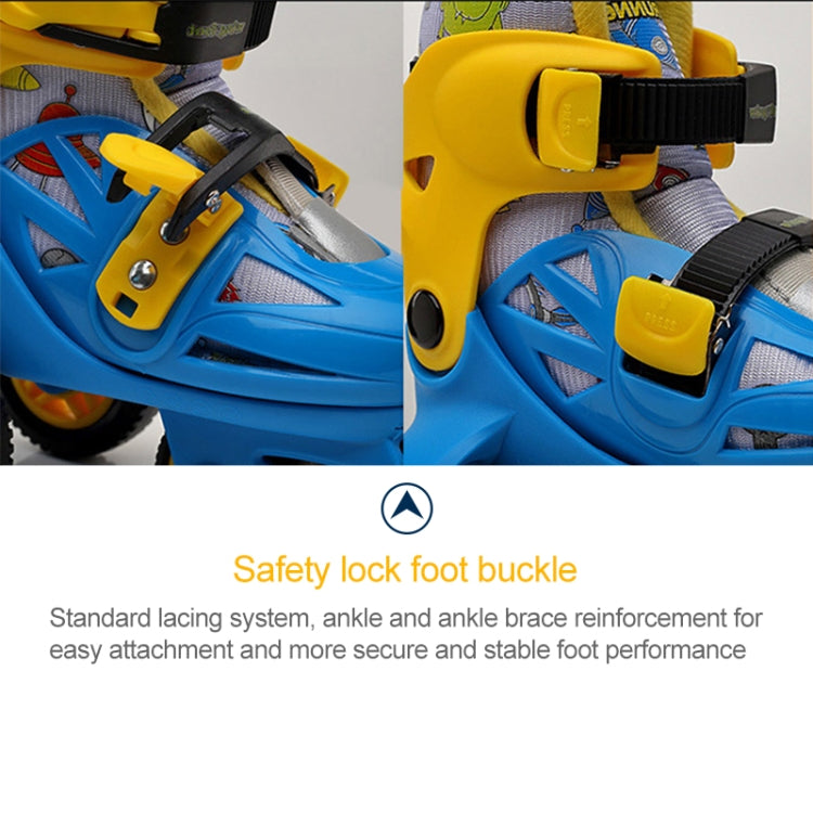 Adjustable Children Flash Four-wheel Roller Skates Skating Shoes, Size : XS