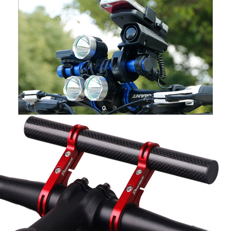 HLD-208 Mountainous Bicycle Carbon Fiber Handlebar Extension Frame Flashlight Bracket