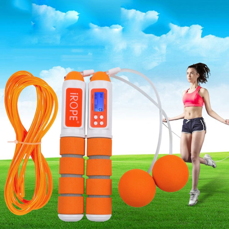 iROPE Professional Electronic Timer and Counter Skipping Rope with 4-button LCD Display