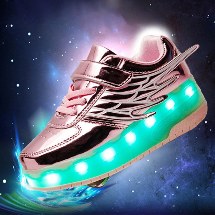 CD03 LED Double Wheel Wing Roller Skating Shoes, Size : 37