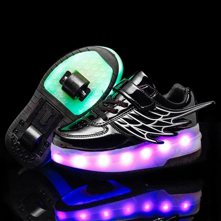 CD03 LED Double Wheel Wing Roller Skating Shoes, Size : 38