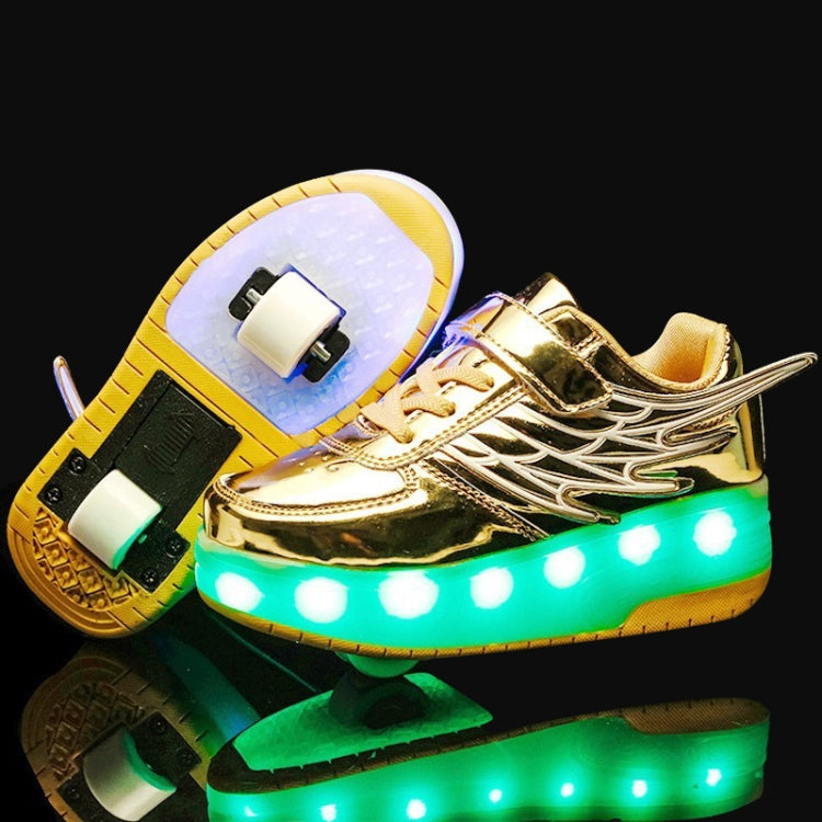 CD03 LED Double Wheel Wing Roller Skating Shoes, Size : 38
