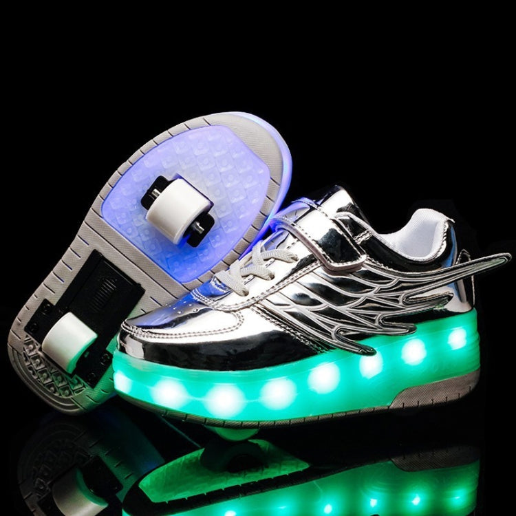 CD03 LED Double Wheel Wing Roller Skating Shoes, Size : 40