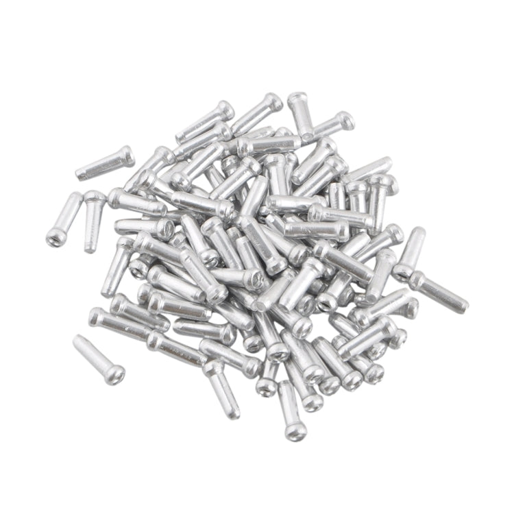 50 PCS Road Mountain Bicycle Aluminum Brake Cable End Crimps Fit 1.0-1.8mm Cables(Silver)
