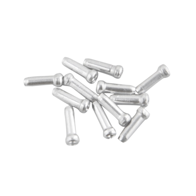 50 PCS Road Mountain Bicycle Aluminum Brake Cable End Crimps Fit 1.0-1.8mm Cables(Silver)