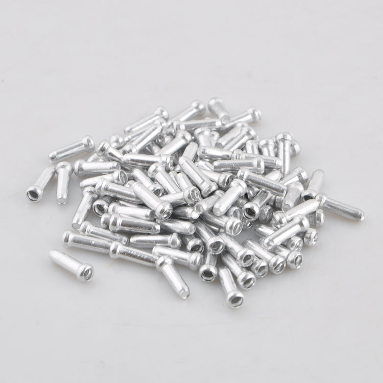 50 PCS Road Mountain Bicycle Aluminum Brake Cable End Crimps Fit 1.0-1.8mm Cables(Silver)