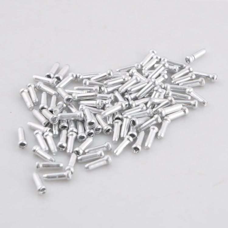 50 PCS Road Mountain Bicycle Aluminum Brake Cable End Crimps Fit 1.0-1.8mm Cables(Silver)