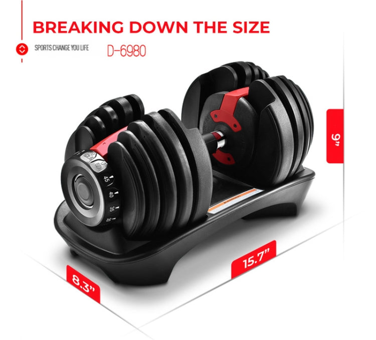 [US Warehouse] A Pair 5-52.5 lbs Heavy Duty Adjustable Dumbbell Muscle Training Fitness Equipment