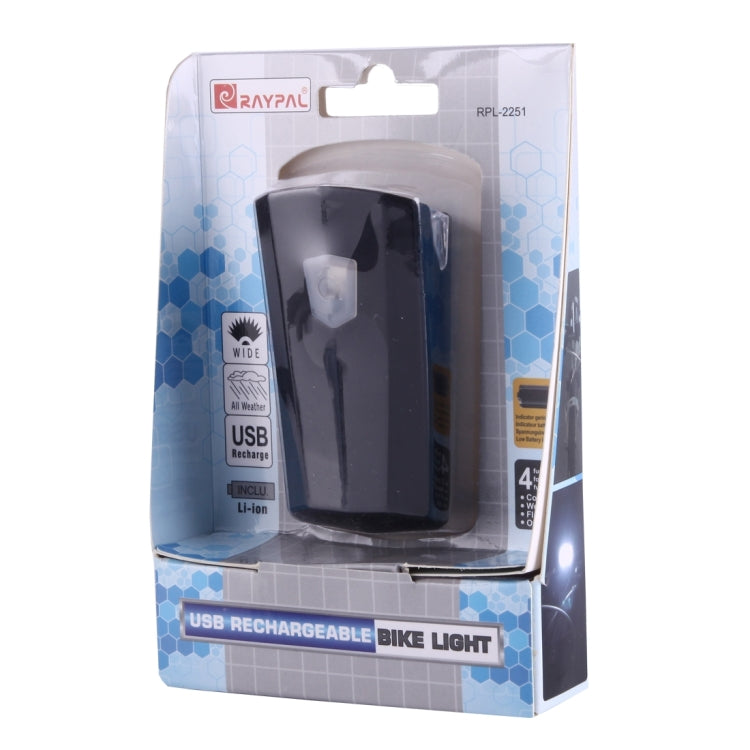 RAYPAL RPL-2251 USB Rechargeable 3 Modes Bicycle Headlight with Handlebar Mount