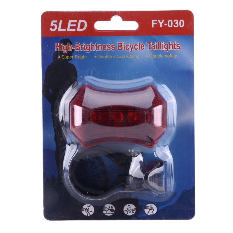 FY-030 Red Light 3 LED 3 Modes Bicycle Rear Light Warning Light with Handlebar Mount