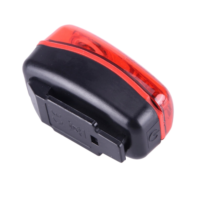M-6001 Red Light 3 LED 2 Modes Bicycle Rear Light Warning Light with Handlebar Mount