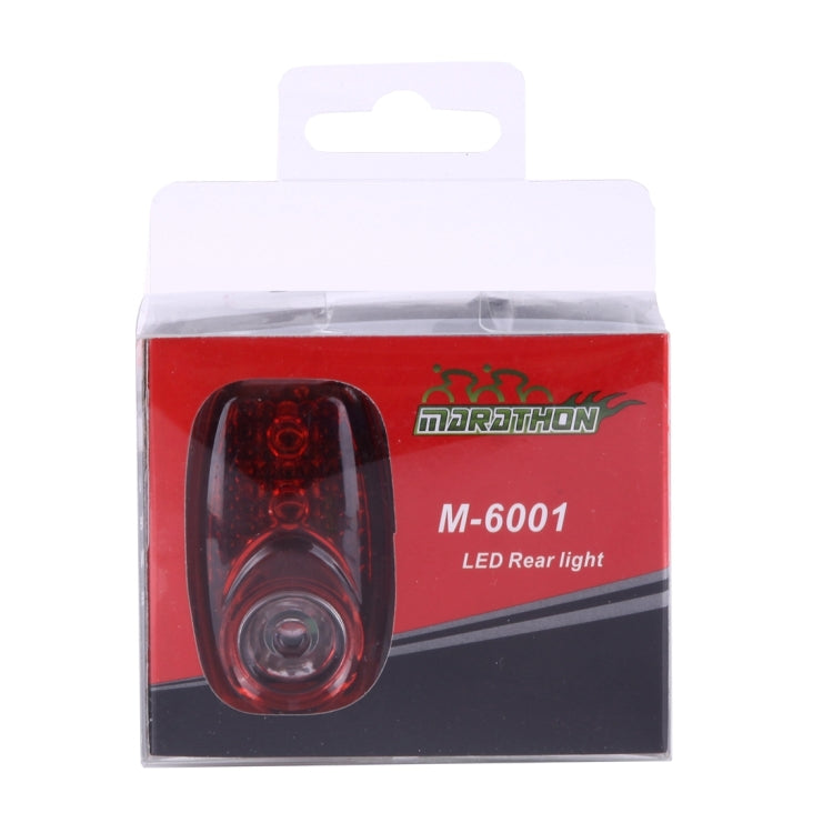 M-6001 Red Light 3 LED 2 Modes Bicycle Rear Light Warning Light with Handlebar Mount