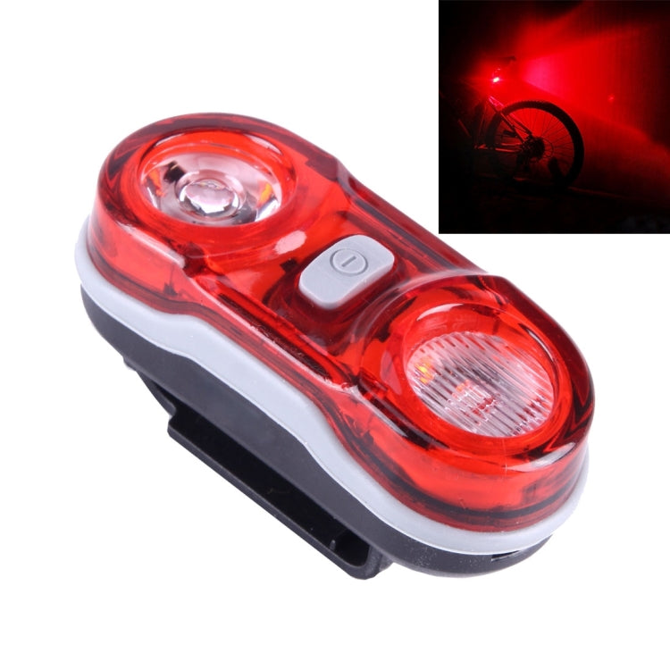 E-002 Red Light 2 Eye LED 3 Modes Bicycle Rear Light Warning Light with Handlebar Mount