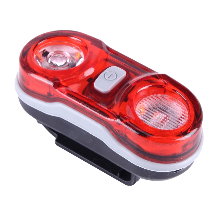 E-002 Red Light 2 Eye LED 3 Modes Bicycle Rear Light Warning Light with Handlebar Mount
