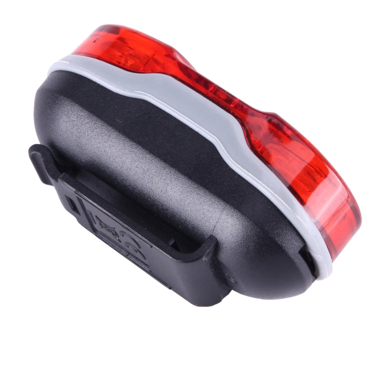 E-002 Red Light 2 Eye LED 3 Modes Bicycle Rear Light Warning Light with Handlebar Mount