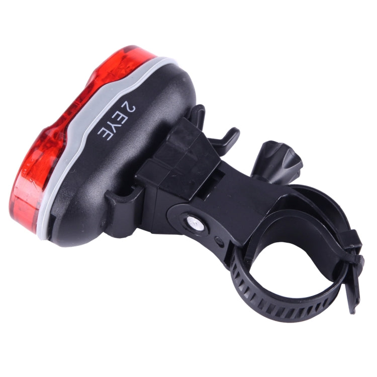 E-002 Red Light 2 Eye LED 3 Modes Bicycle Rear Light Warning Light with Handlebar Mount