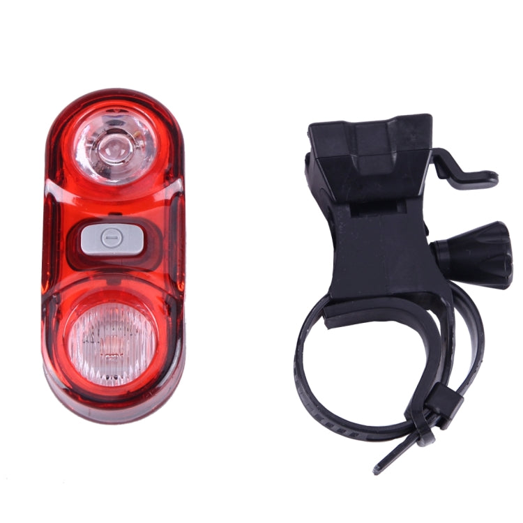E-002 Red Light 2 Eye LED 3 Modes Bicycle Rear Light Warning Light with Handlebar Mount