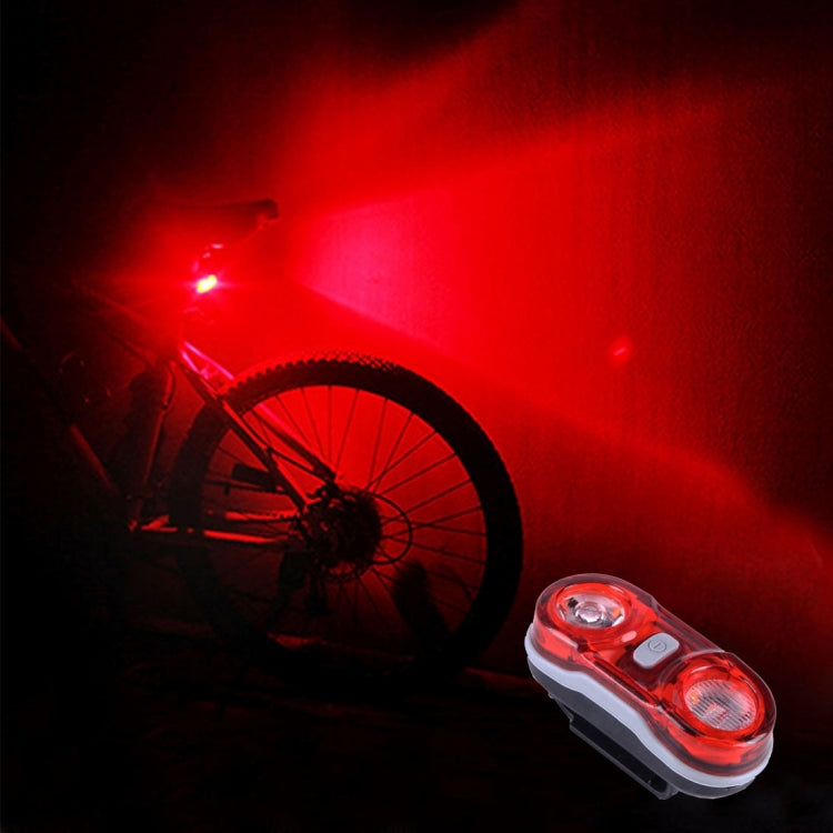 E-002 Red Light 2 Eye LED 3 Modes Bicycle Rear Light Warning Light with Handlebar Mount