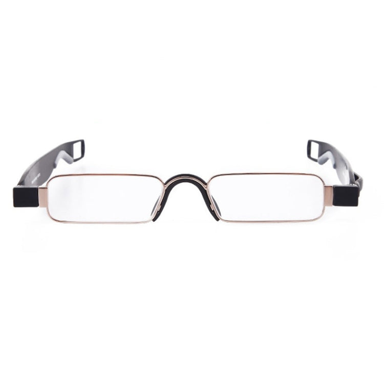 Portable Folding 360 Degree Rotation Presbyopic Reading Glasses with Pen Hanging, +1.00D