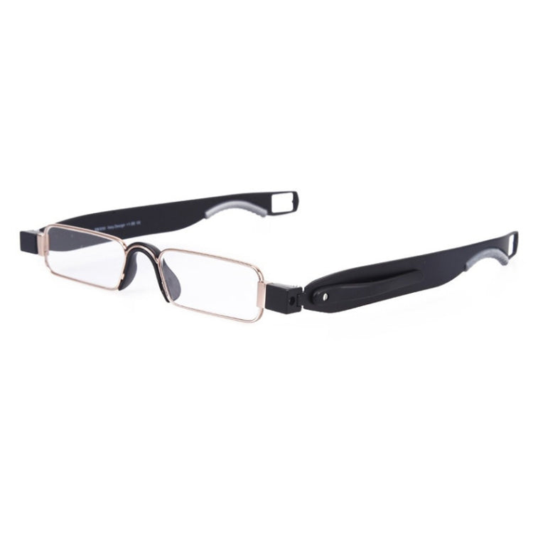 Portable Folding 360 Degree Rotation Presbyopic Reading Glasses with Pen Hanging, +2.00D