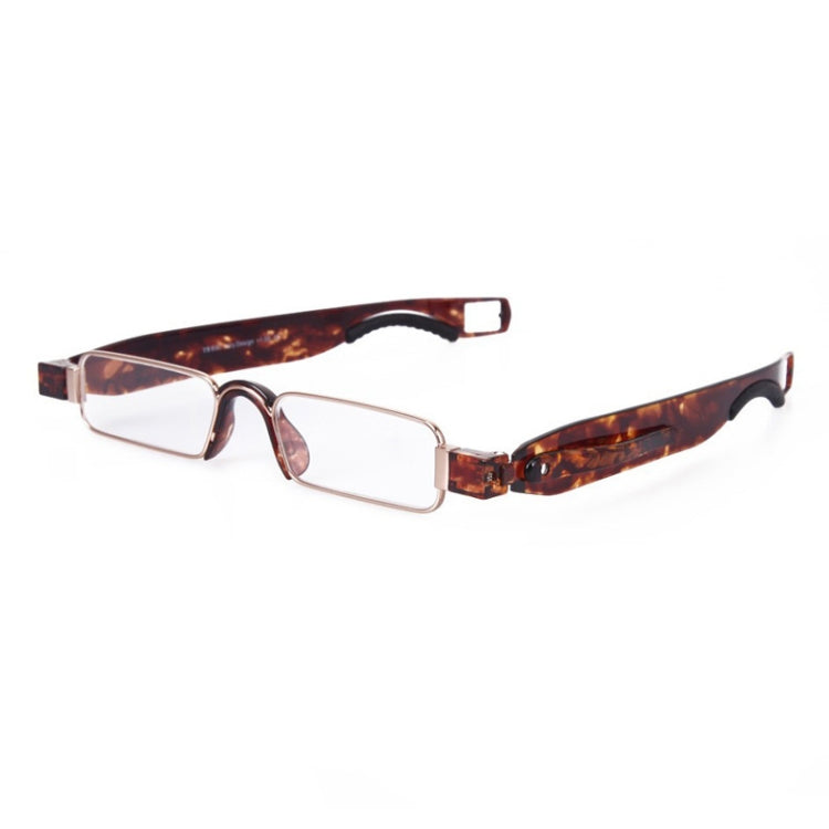 Portable Folding 360 Degree Rotation Presbyopic Reading Glasses with Pen Hanging, +2.00D