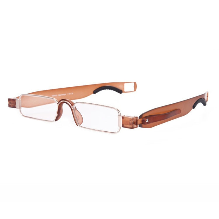 Portable Folding 360 Degree Rotation Presbyopic Reading Glasses with Pen Hanging, +2.00D