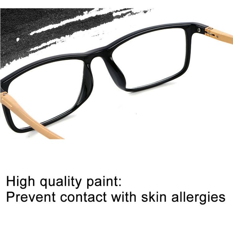 Black Frame Spring Hinge Anti Fatigue & Blue-ray Presbyopic Glasses, +1.50D