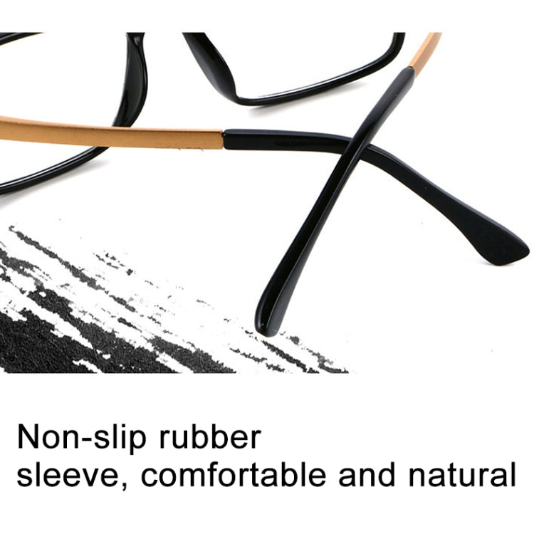 Black Frame Spring Hinge Anti Fatigue & Blue-ray Presbyopic Glasses, +2.00D