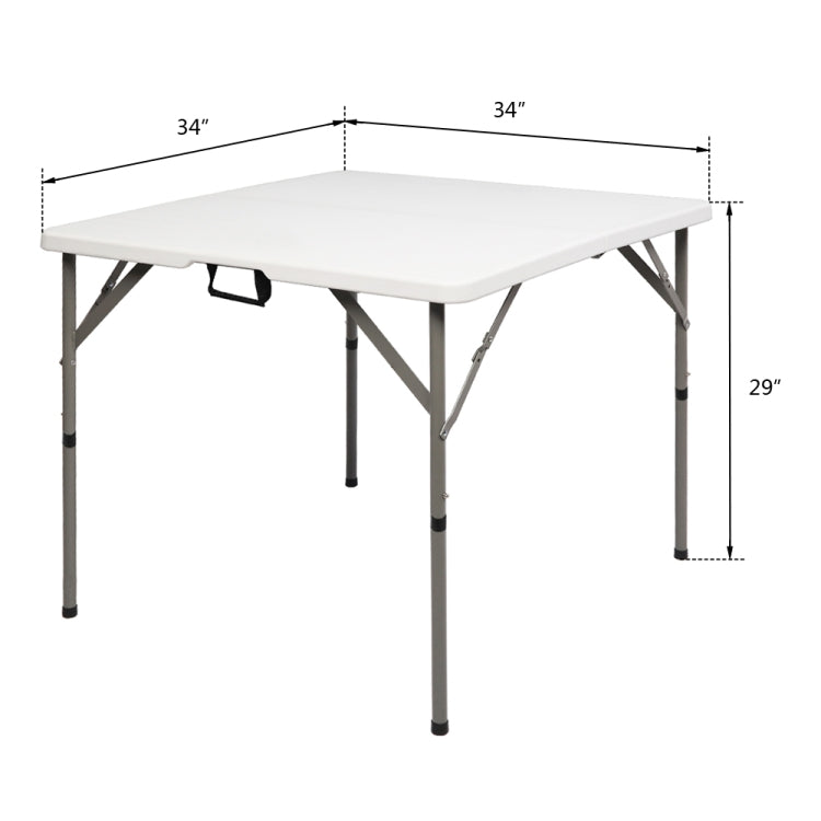 [US Warehouse] Outdoor Plastic Foldable Square Table, Size: 86x86x74cm