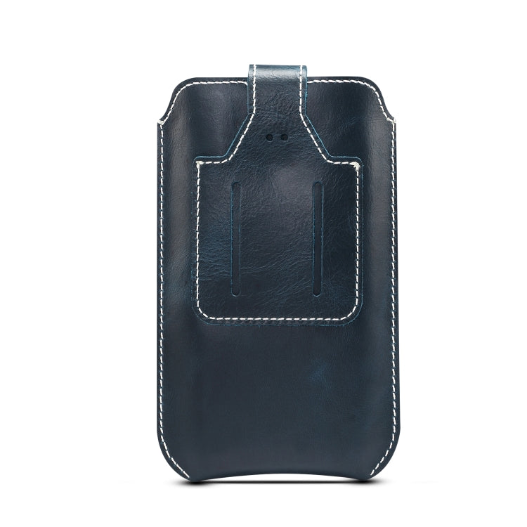 Denior Oil Wax Cowhide Crossbody Bag Casual Multi-function Shoulder Waist Bag