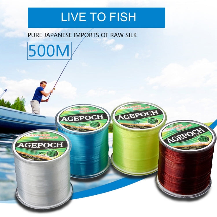 4.0# 0.32mm 10.2kg Tension 500m Extra Strong Imported Raw Silk Nylon Fishing Line