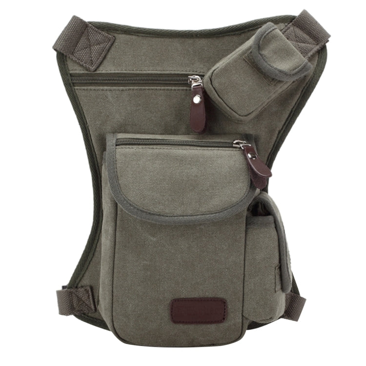 Multifunction Canvas Messenger Mobile Phone Bags Travel Crossbody Shoulder Waist Bag, Size: 31x24x5cm(Army Green)