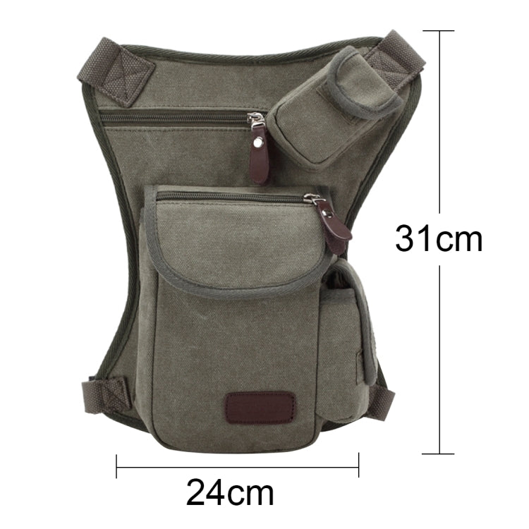 Multifunction Canvas Messenger Mobile Phone Bags Travel Crossbody Shoulder Waist Bag, Size: 31x24x5cm(Army Green)