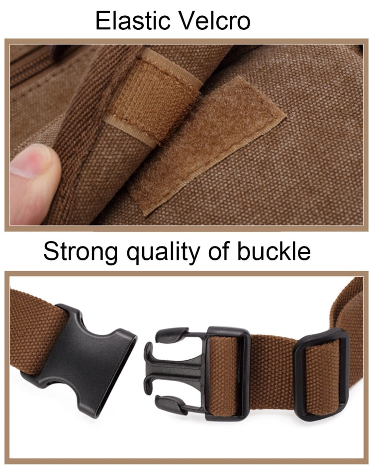 Multifunction Canvas Messenger Mobile Phone Bags Travel Crossbody Shoulder Waist Bag, Size: 31x24x5cm(Army Green)