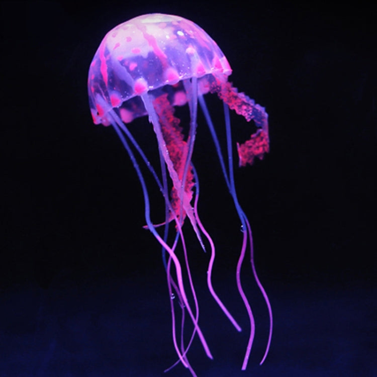 3 PCS Aquarium Articles Decoration Silicone Simulation Fluorescent Sucker Jellyfish, Size: 3.5*11cm