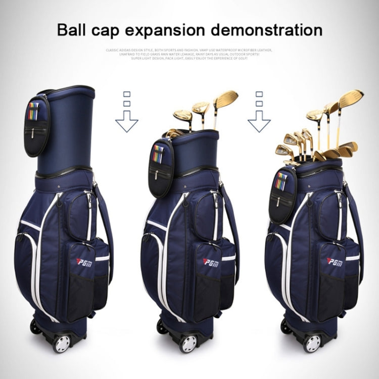 PGM Men Golf Bag Telescopic Golf Club Bag with Five-piece Plunger Holes & Waterproof Cover