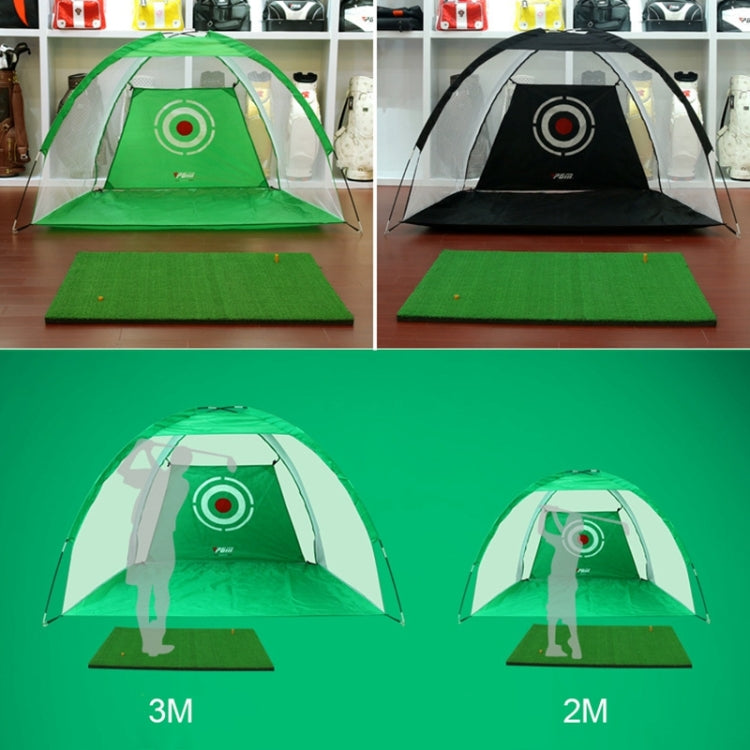 PGM Golf Training Aids Indoor Sports Hitting Practice Net 3m, with Hitting Mat & Seven-iron