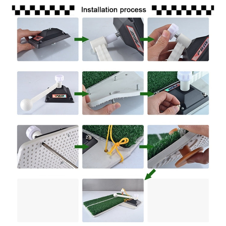 PGM Golf 66 Grass Putting Mat Push Rod Trainer, Size: 48x23cm