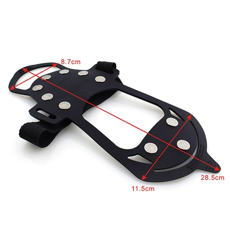 10 Teeth Ice Claw Outdoor Non-slip Shoes Covers for Ice Snow Ground, Size : L