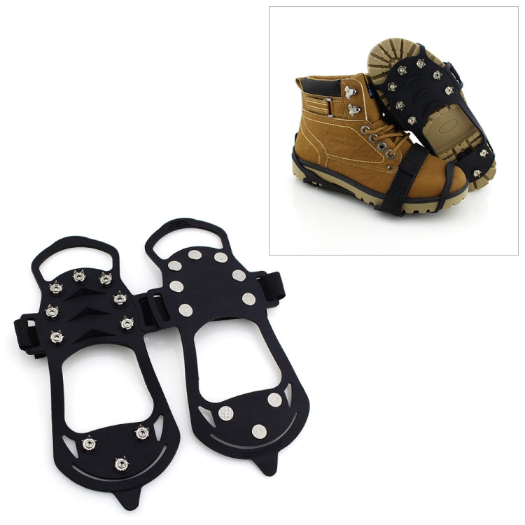 10 Teeth Ice Claw Outdoor Non-slip Shoes Covers for Ice Snow Ground, Size: XL