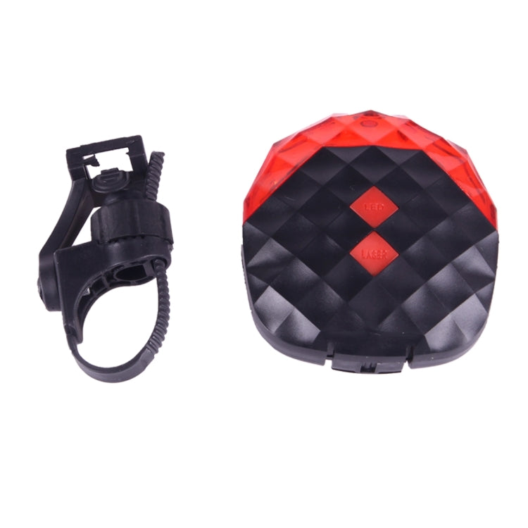 7 Modes 5 LEDs and 2 Lasers Bicycle Tail Light Warning Lamp (Red Light)